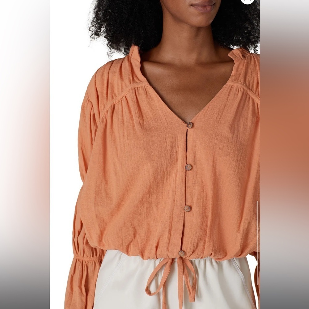 Love, Whit by Whitney Port Sand Stone Peasant Top,RTR